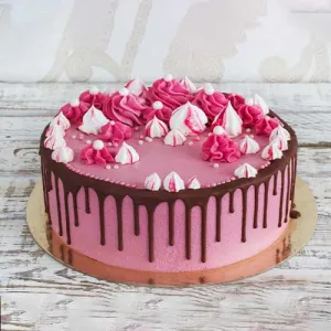 Pink Choco Drip Cake