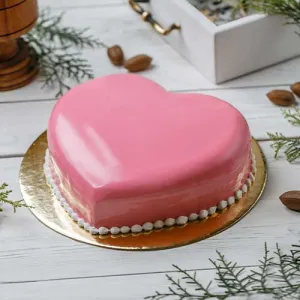 Pink Heart Cake