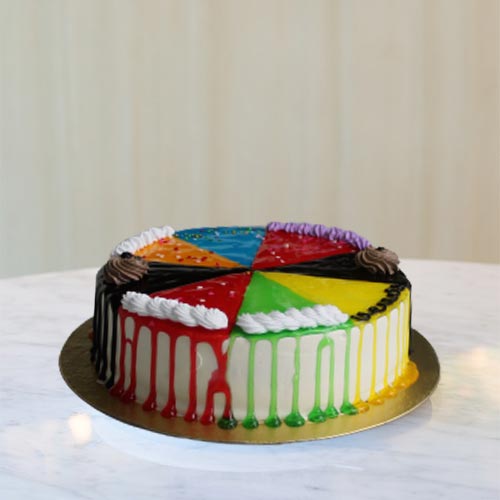 Rainbow Vanilla Cake 600gm